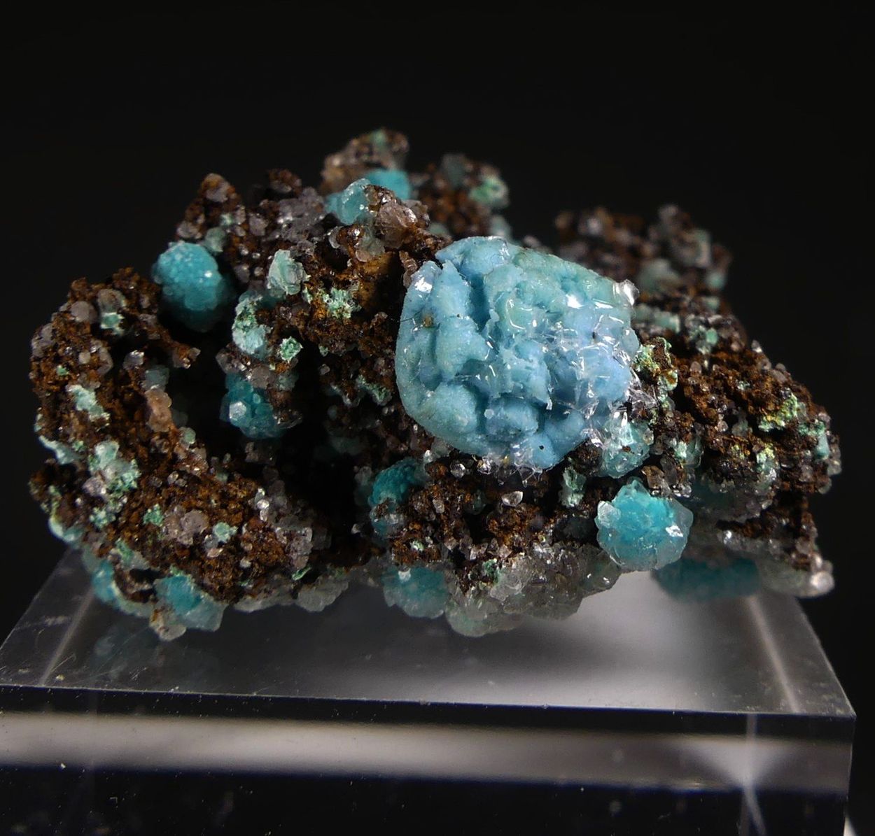 Rosasite With Calcite