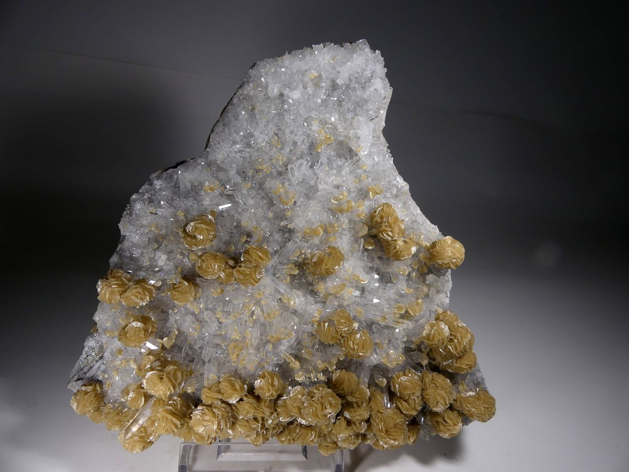 Siderite On Rock Crystal