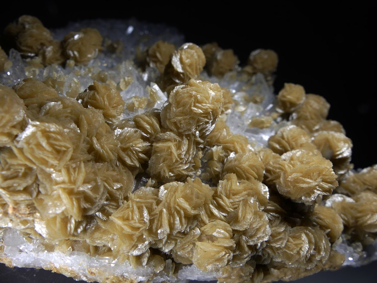 Siderite On Rock Crystal