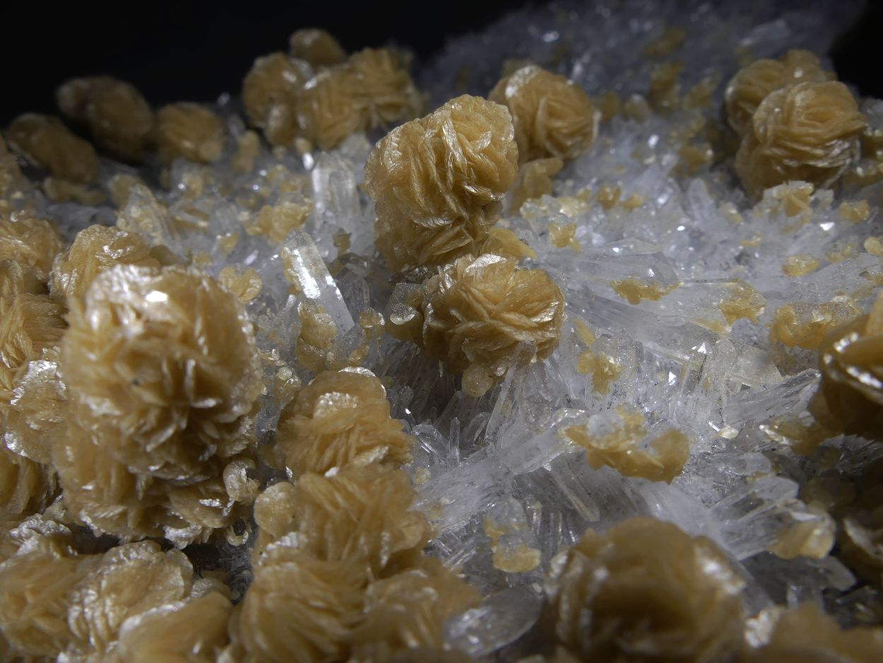 Siderite On Rock Crystal