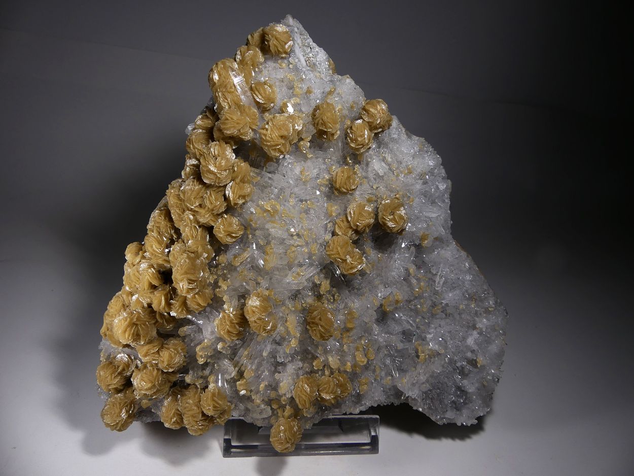 Siderite On Rock Crystal