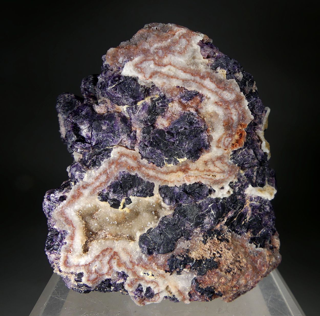 Fluorite Var Antozonite With Eisenkiesel