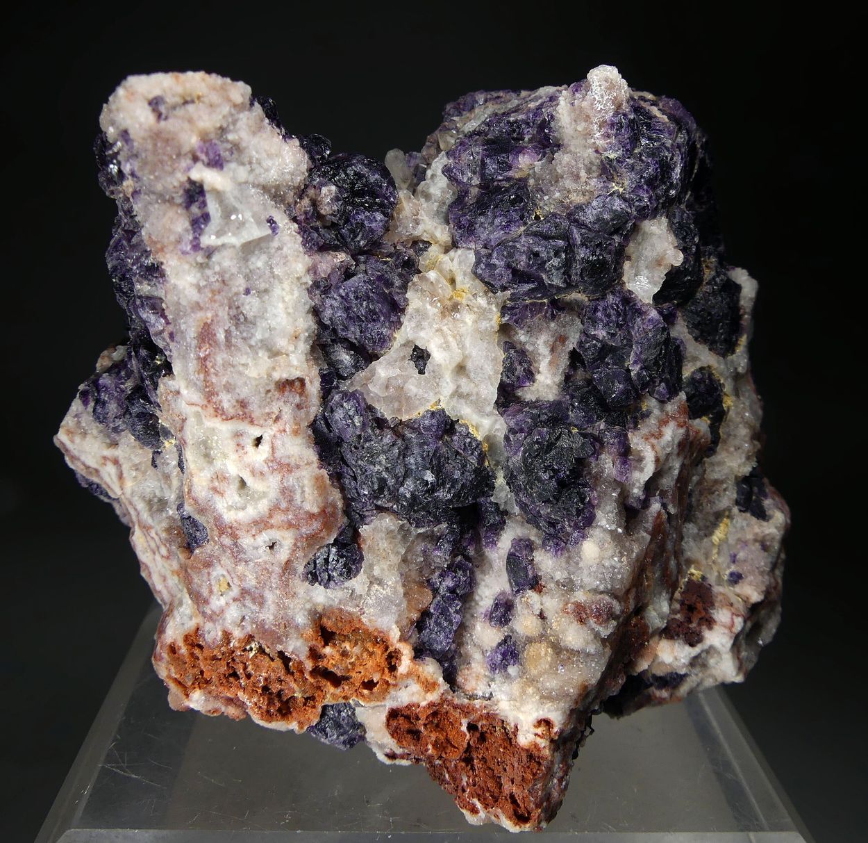 Fluorite Var Antozonite With Eisenkiesel