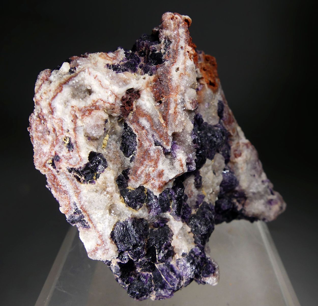 Fluorite Var Antozonite With Eisenkiesel