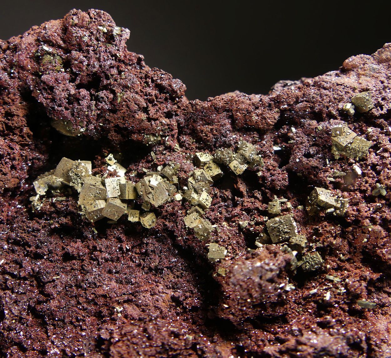 Pyrite On Hematite