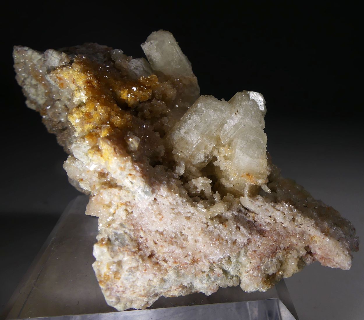 Tarnowitzite On Willemite & Dolomite