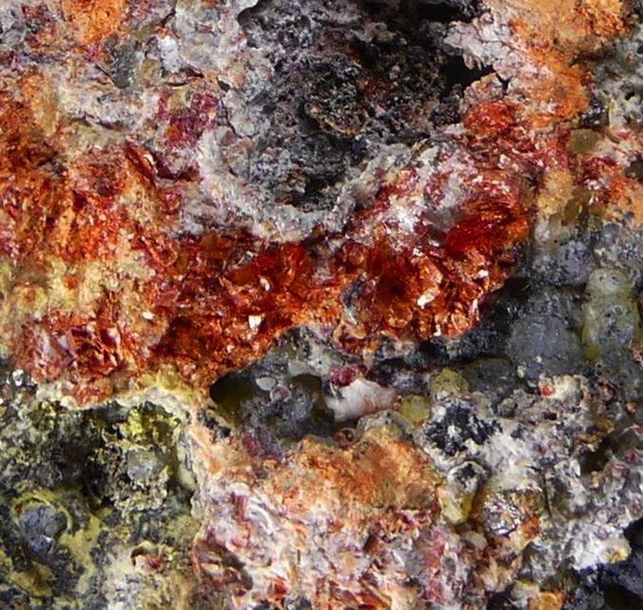 Zincite With Litharge Psm Cerussite & Hydrocerussite