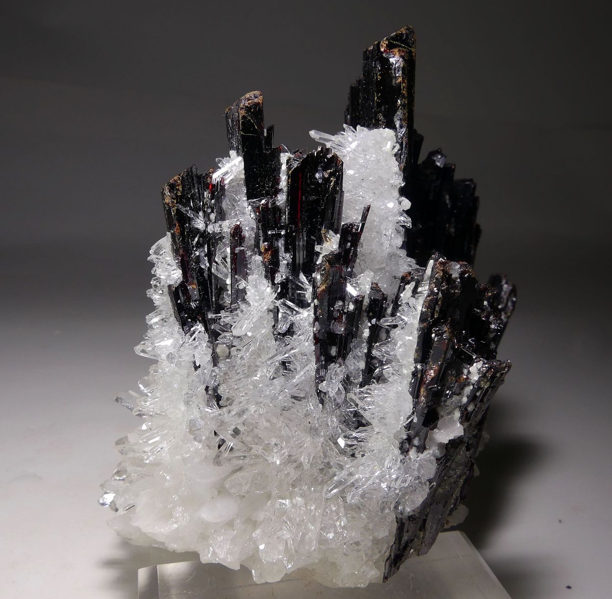 Hübnerite & Rock Crystal