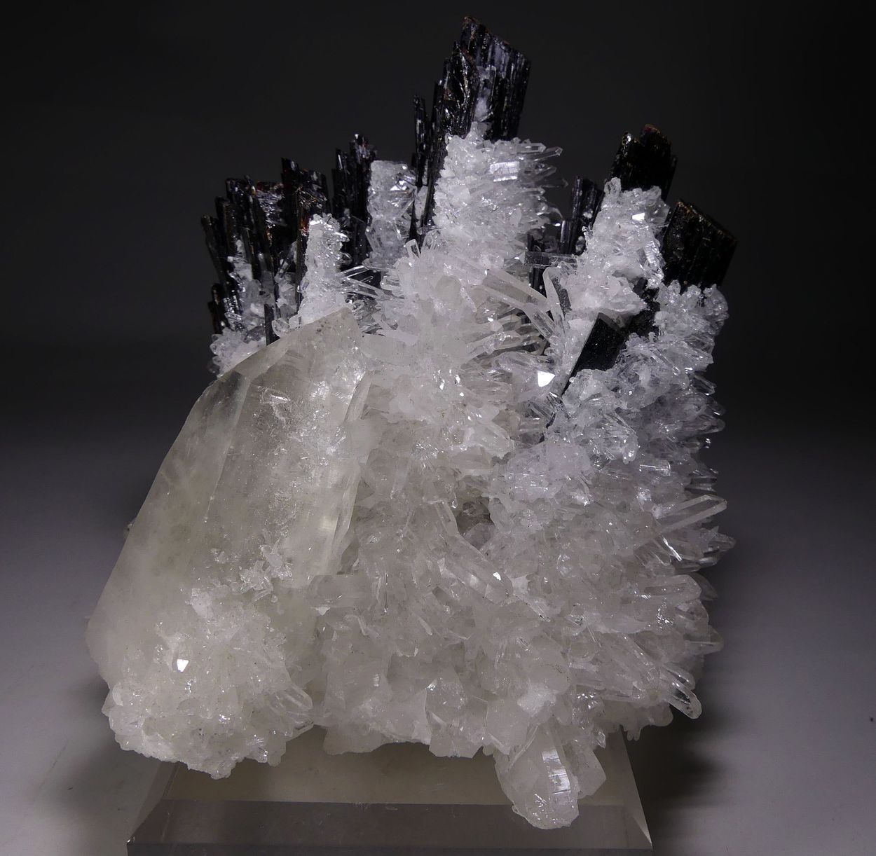 Hübnerite & Rock Crystal