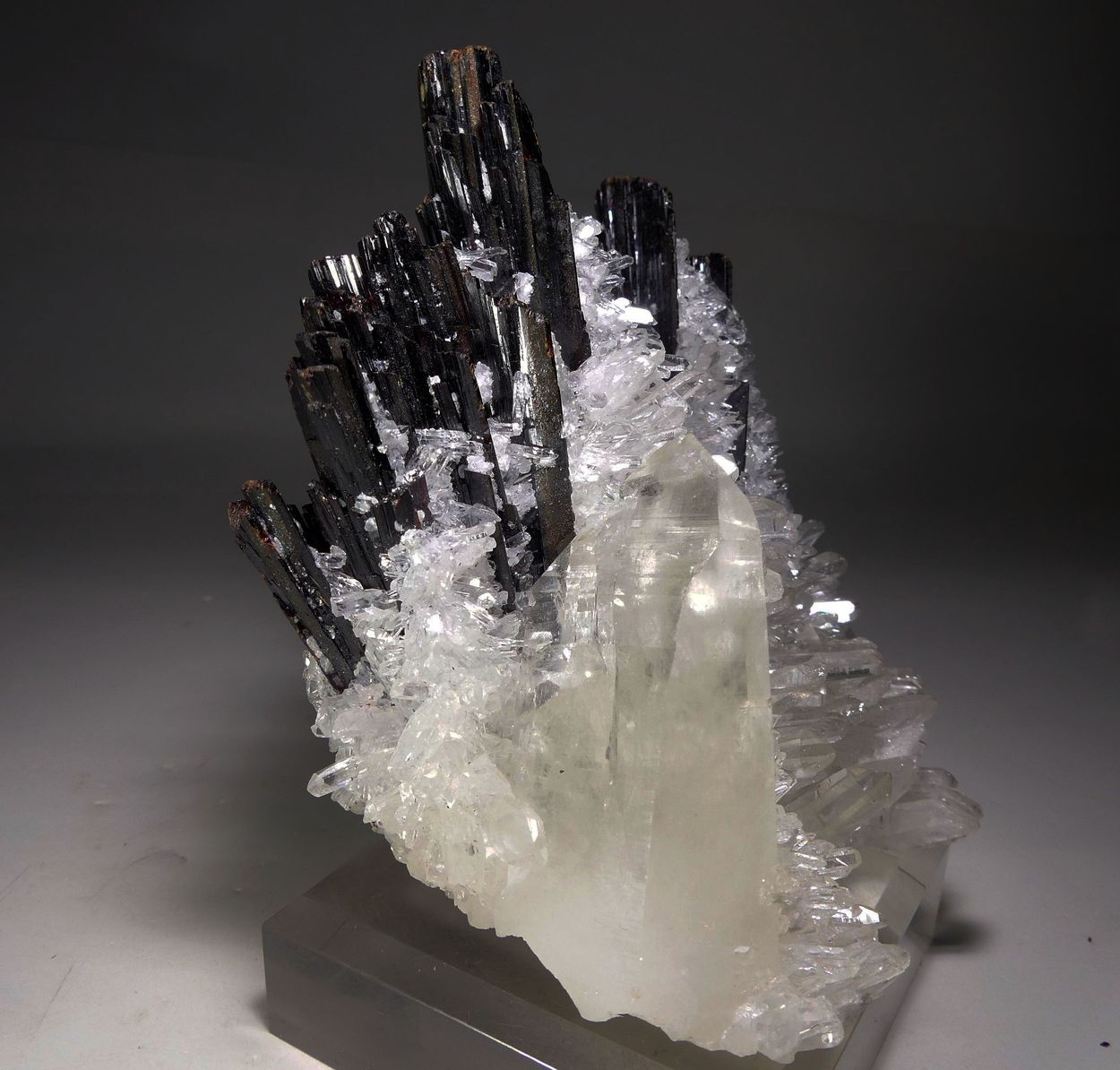 Hübnerite & Rock Crystal