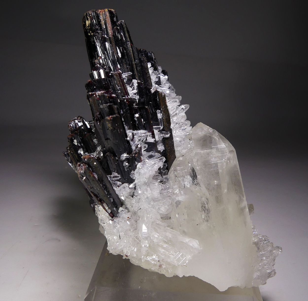 Hübnerite & Rock Crystal