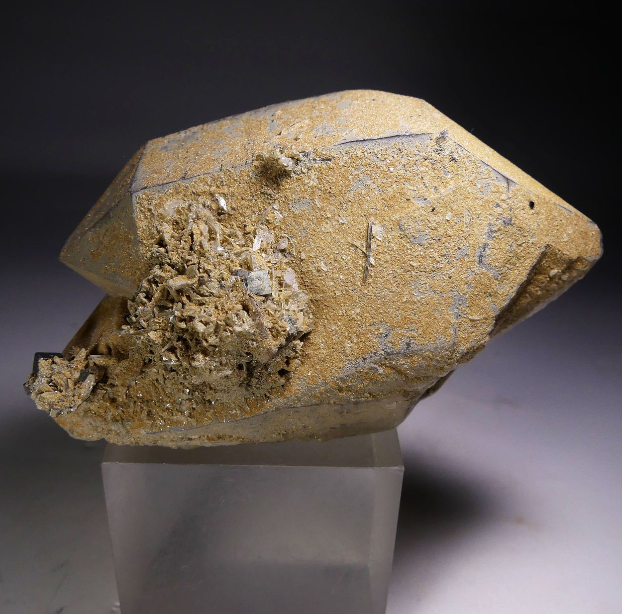 Bertrandite & Pyrite On Quartz