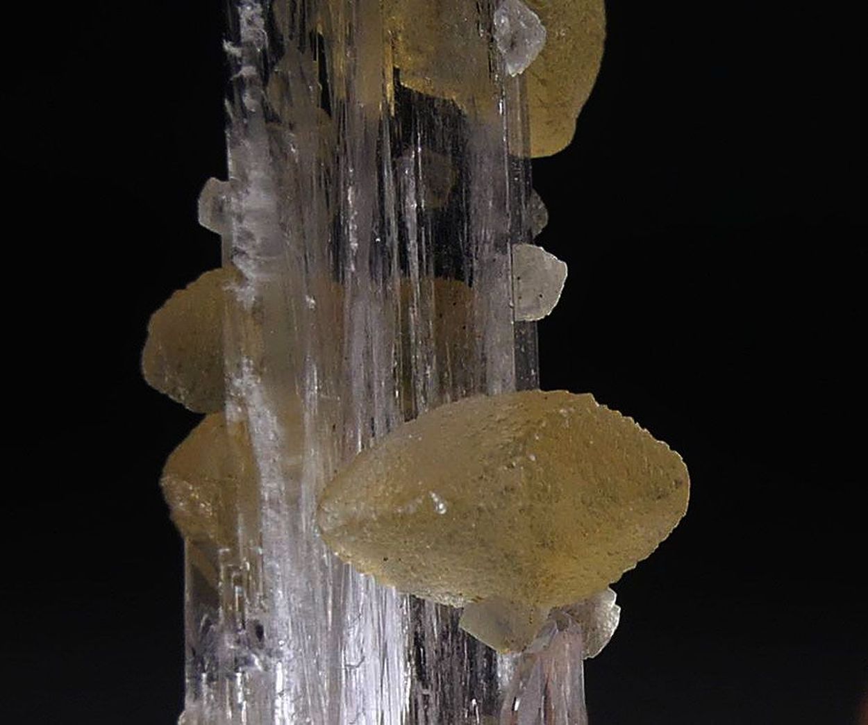 Calcite On Scolecite