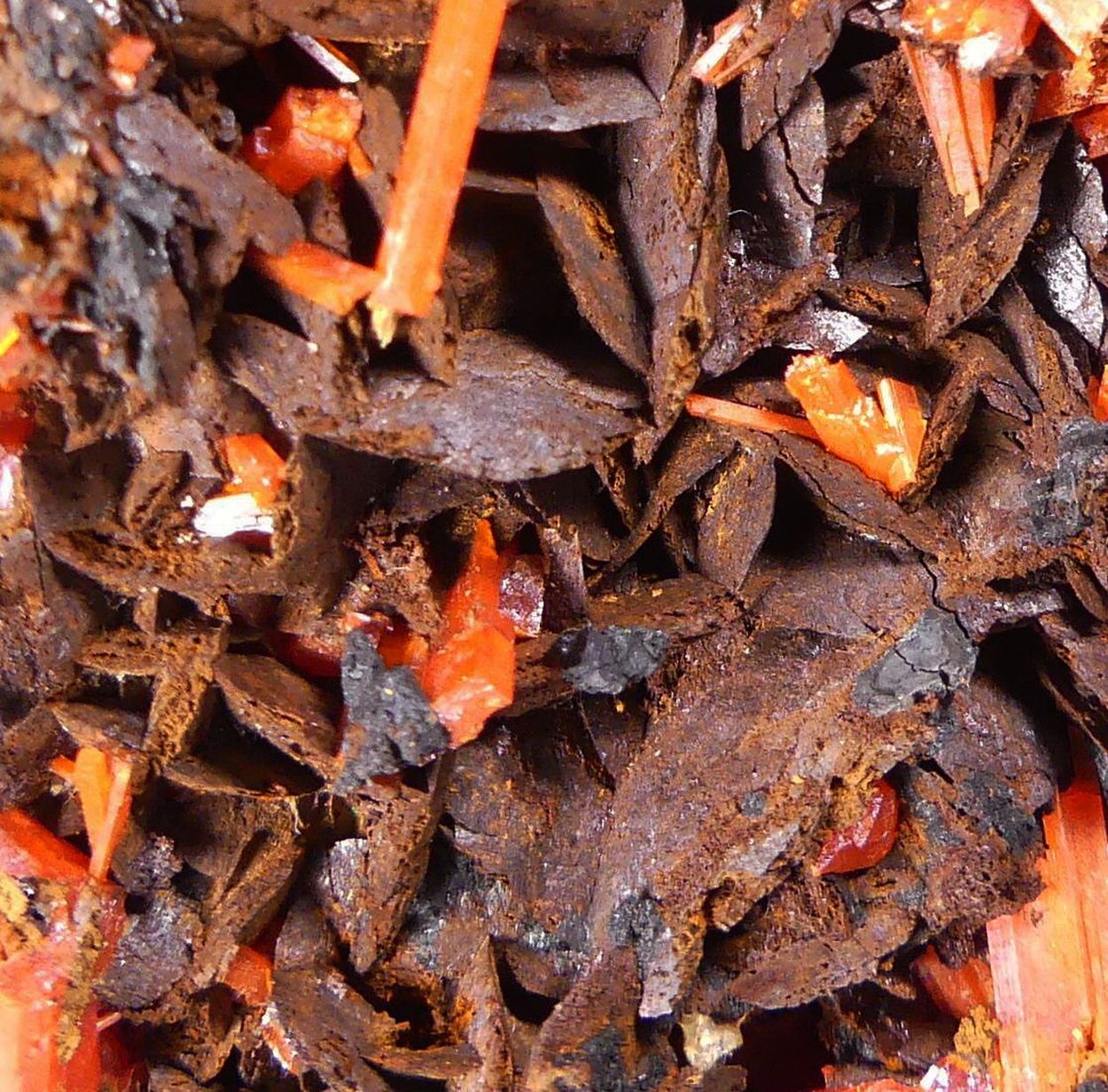Crocoite On Siderite