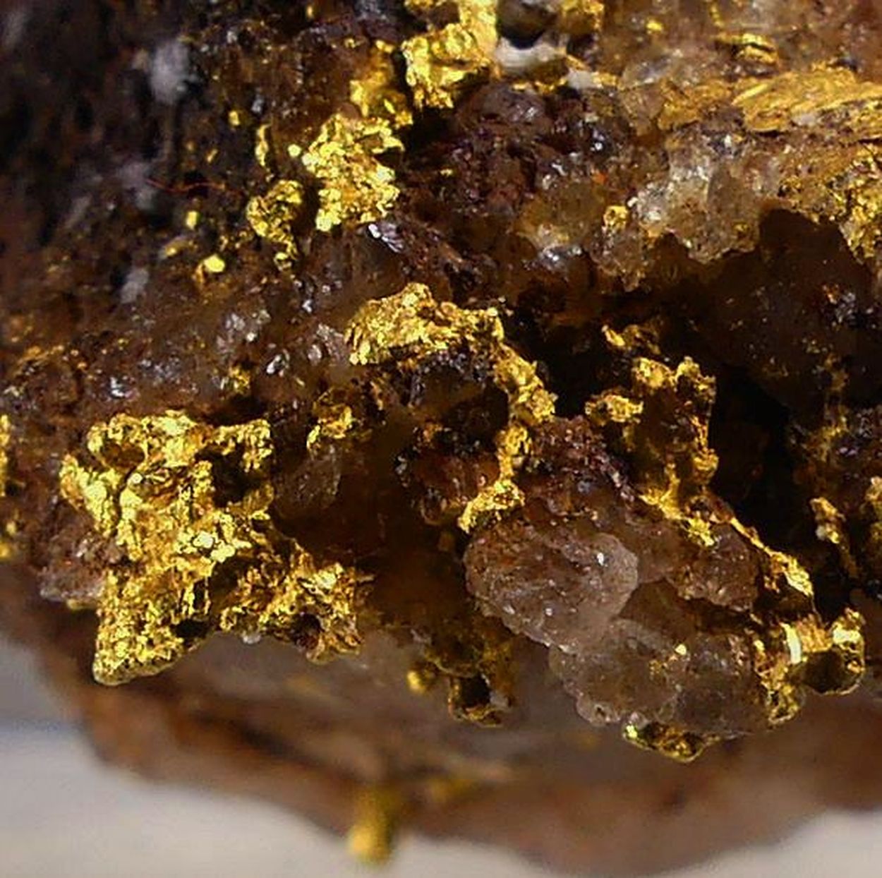 Native Gold On Quartz
