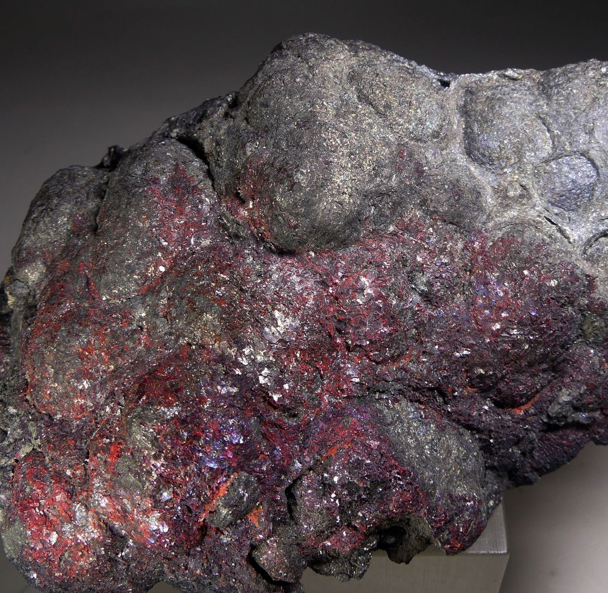 Proustite On Native Arsenic With Safflorite