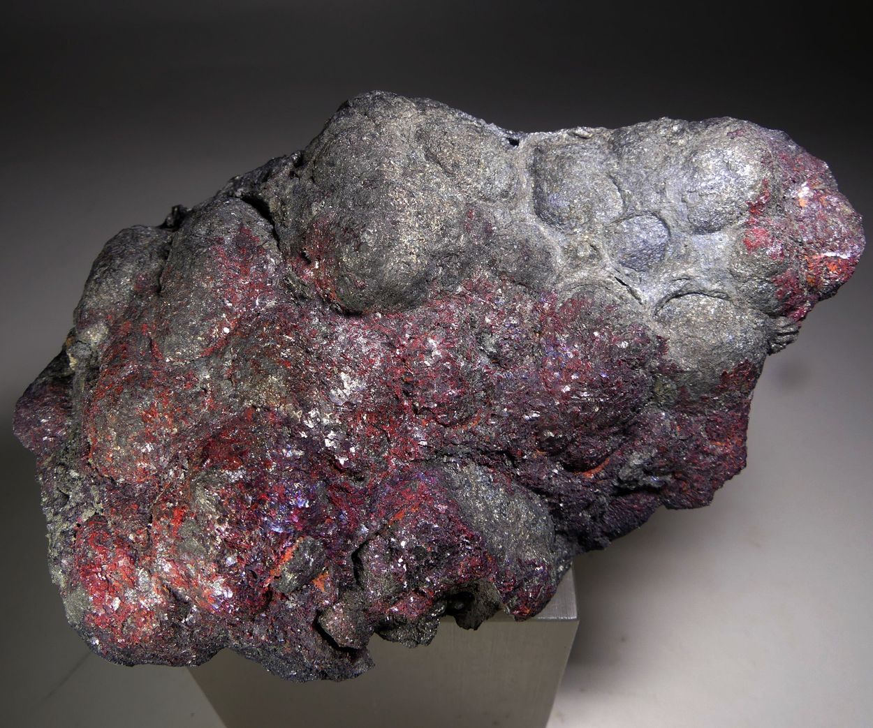 Proustite On Native Arsenic With Safflorite