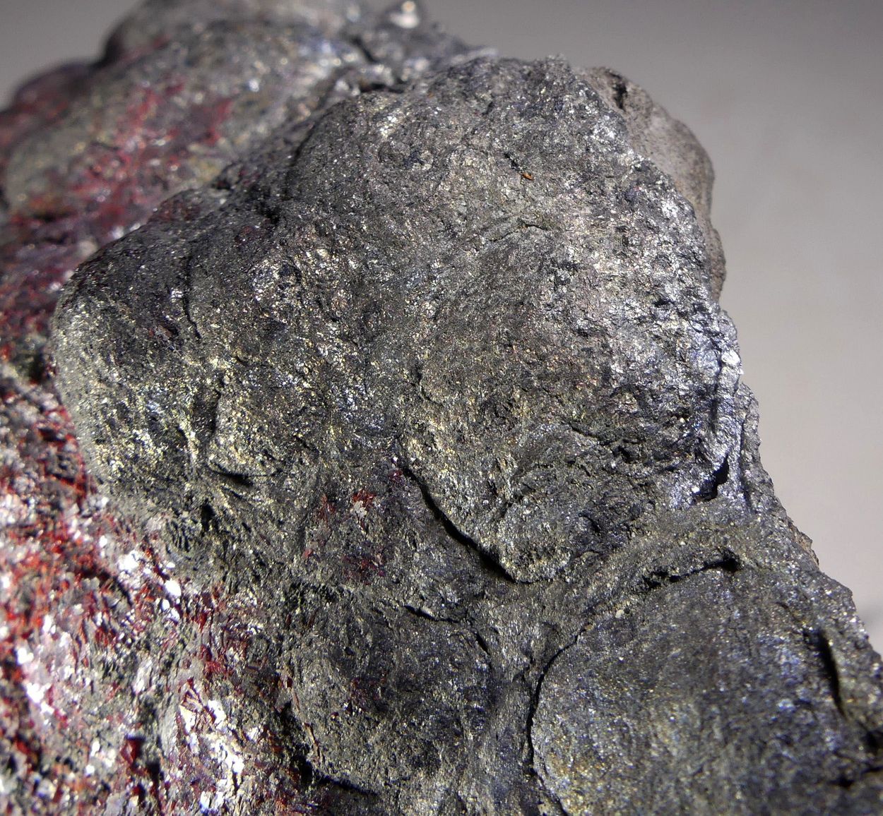 Proustite On Native Arsenic With Safflorite