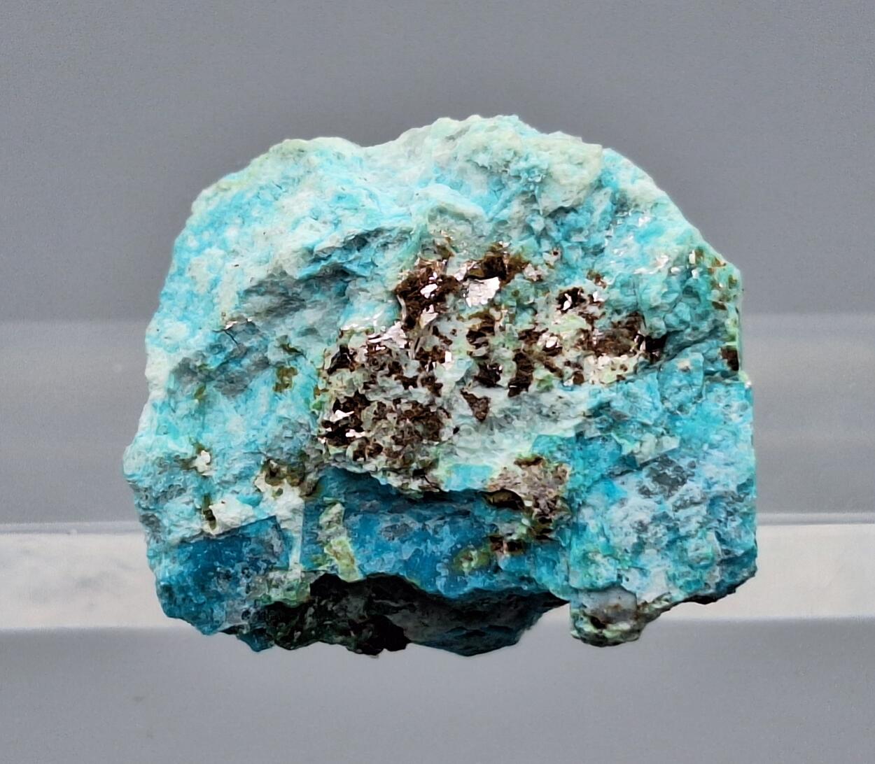Native Silver & Chrysocolla