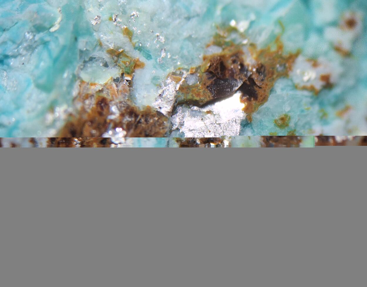 Native Silver & Chrysocolla