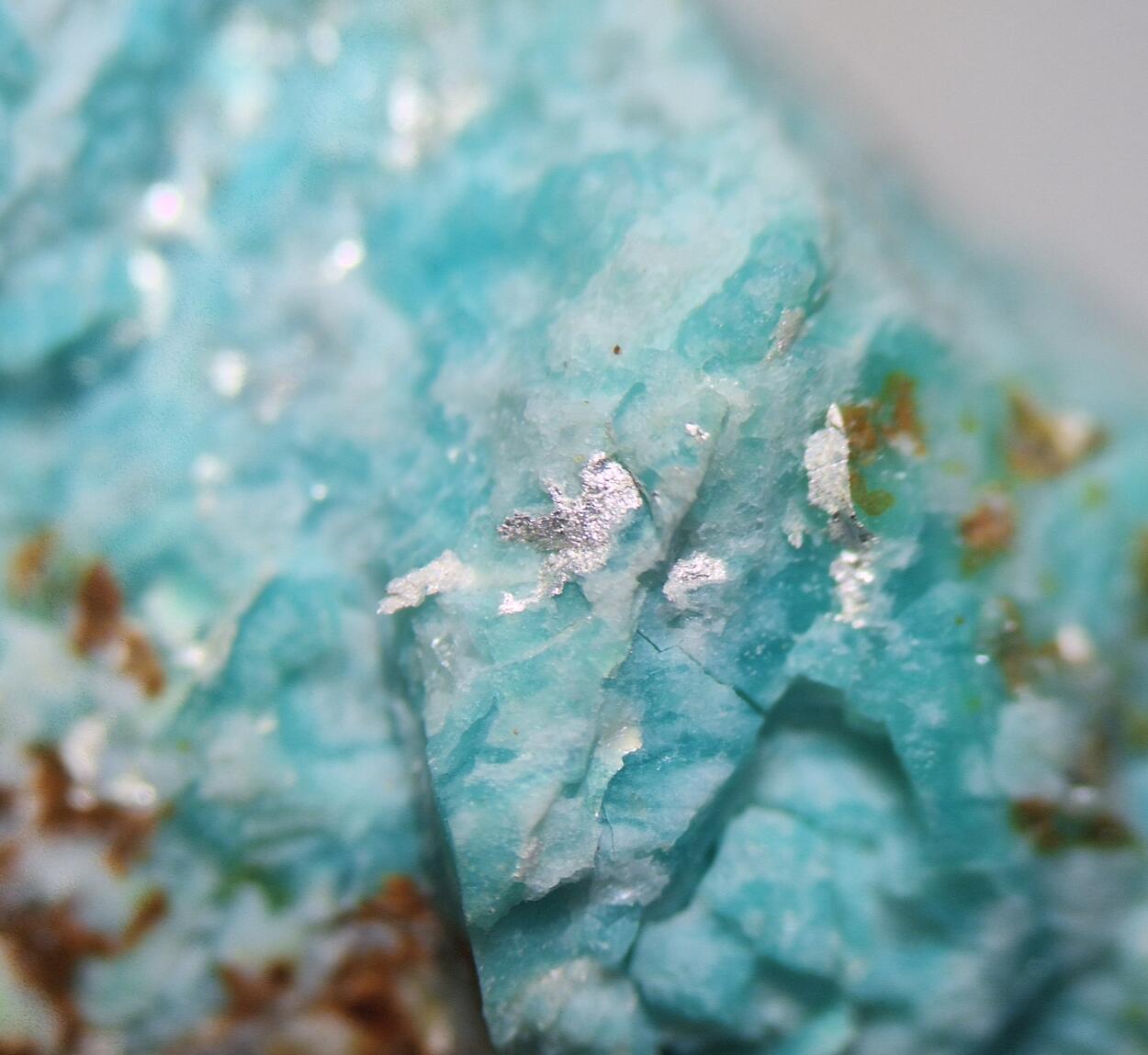 Native Silver & Chrysocolla