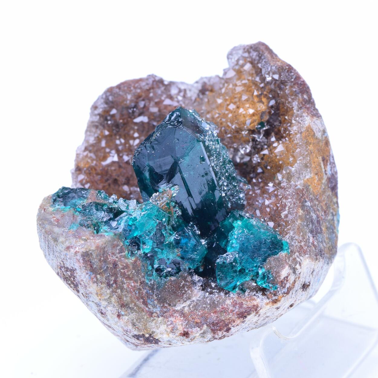 Dioptase & Quartz