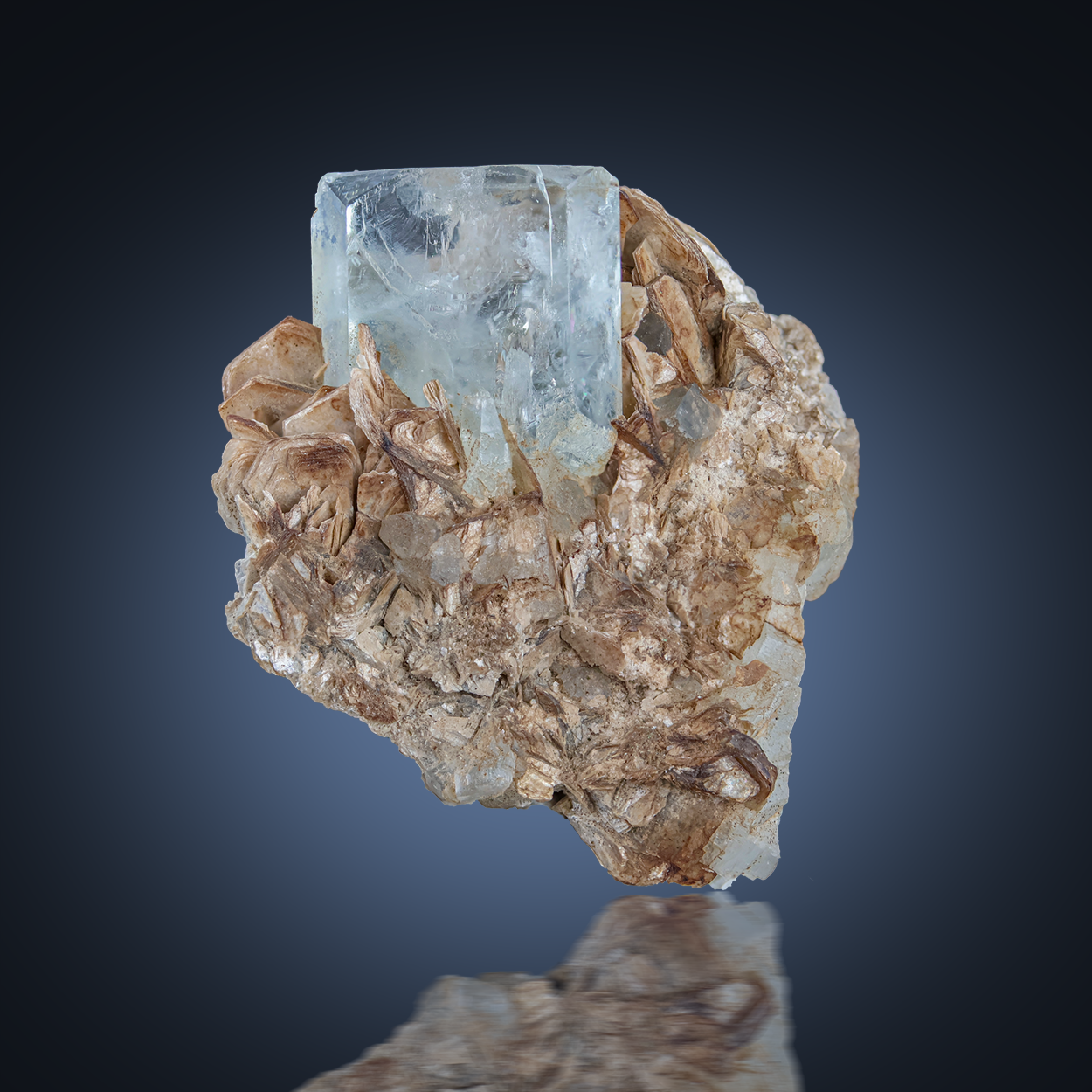 Aquamarine On Mica