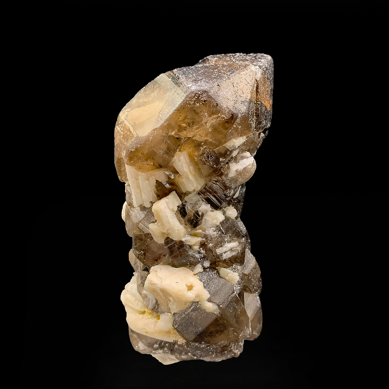 Smoky Quartz With Albite