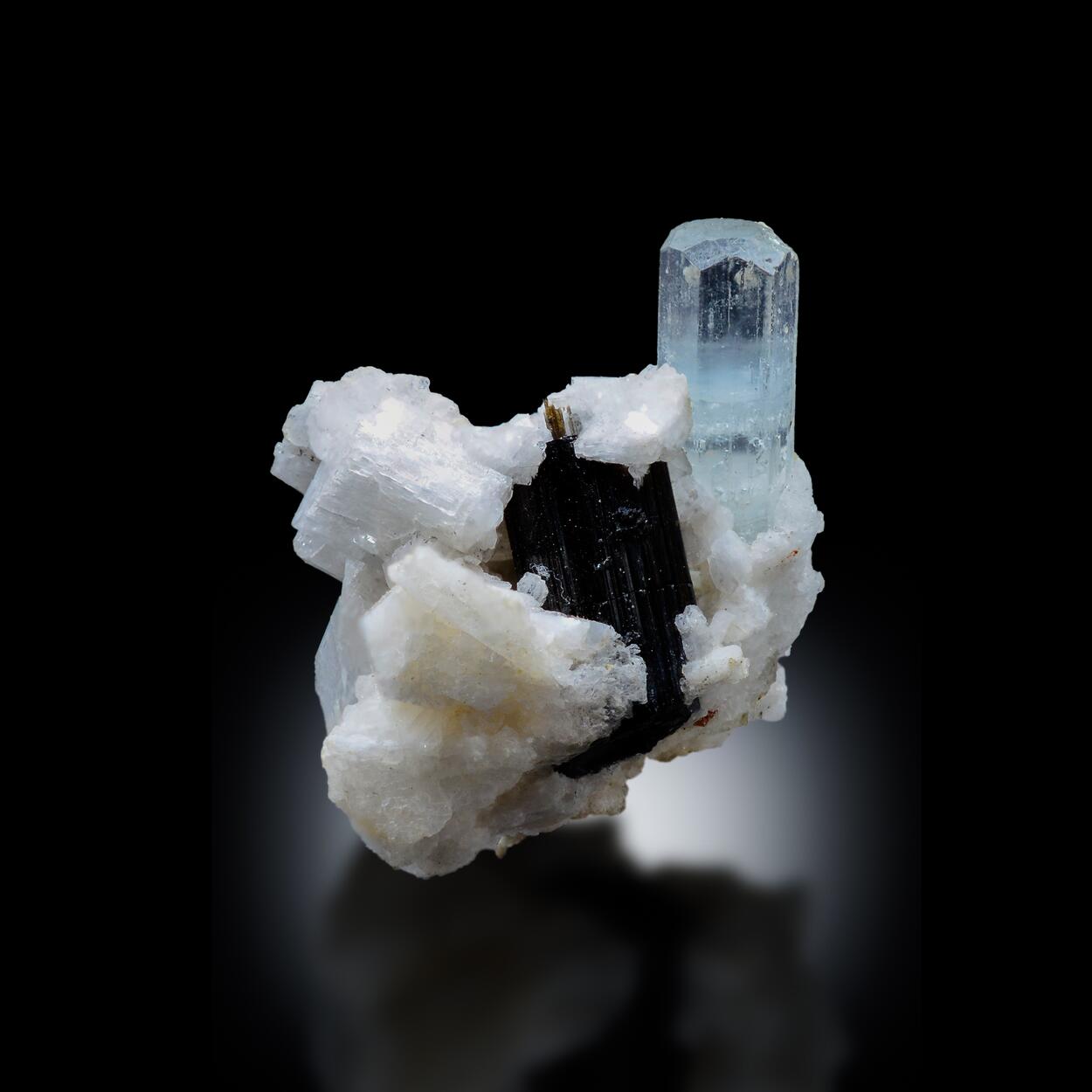Aquamarine With Feldspar & Apatite