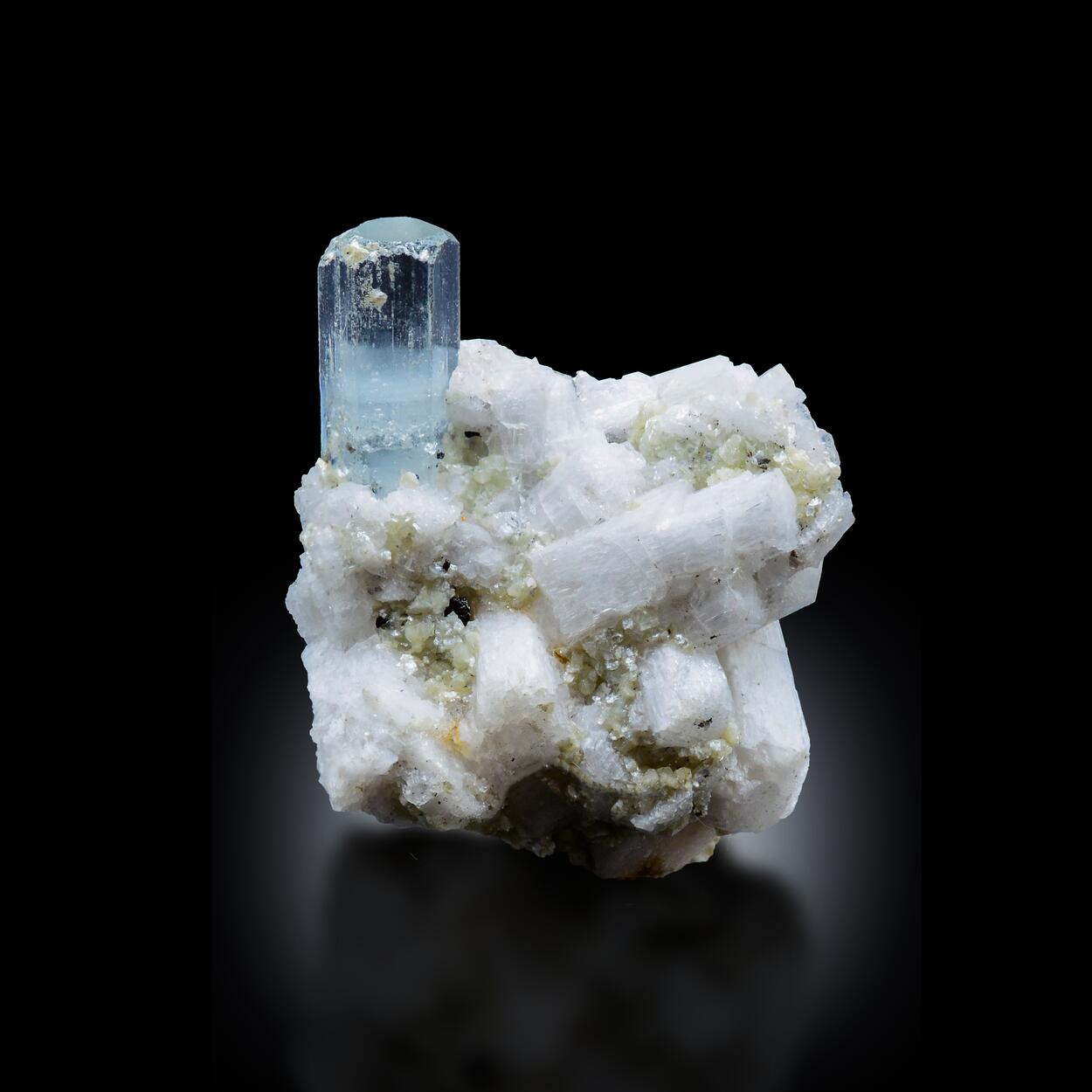 Aquamarine With Feldspar & Apatite