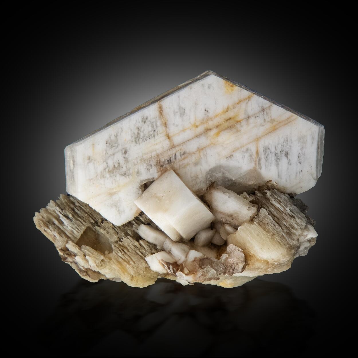 Microcline With Quartz Schorl & Muscovite