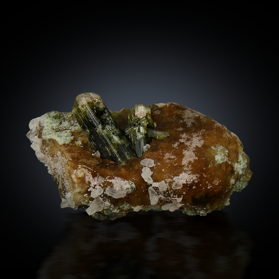 Tourmaline On Grossular