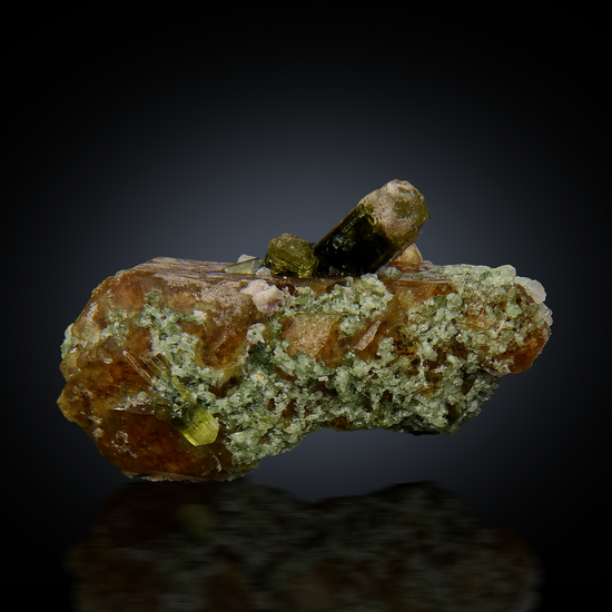 Tourmaline On Grossular