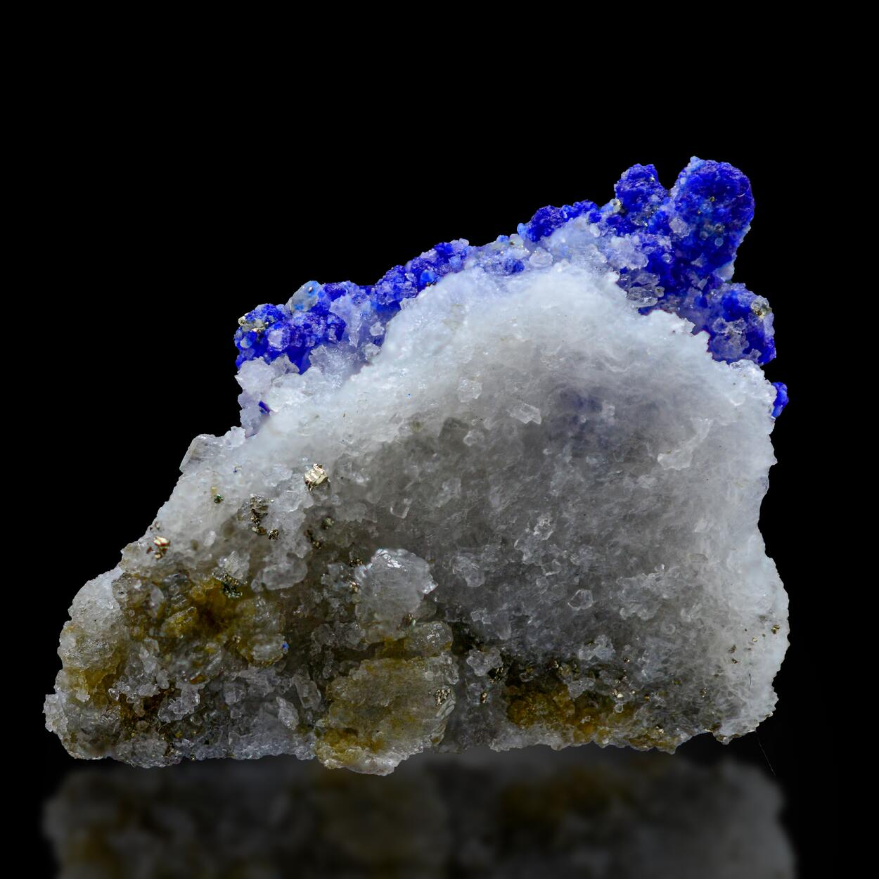 Afghanite On Calcite With Pyrite