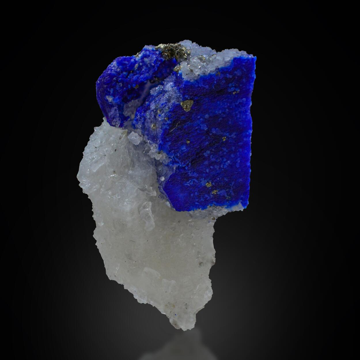 Lazurite On Calcite With Pyrite