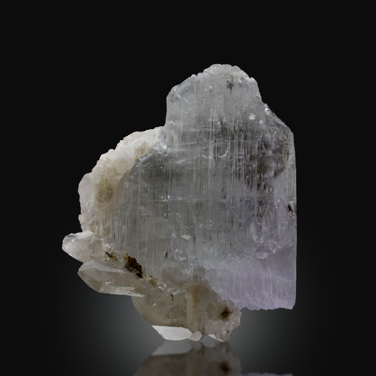Spodumene Var Kunzite With Quartz