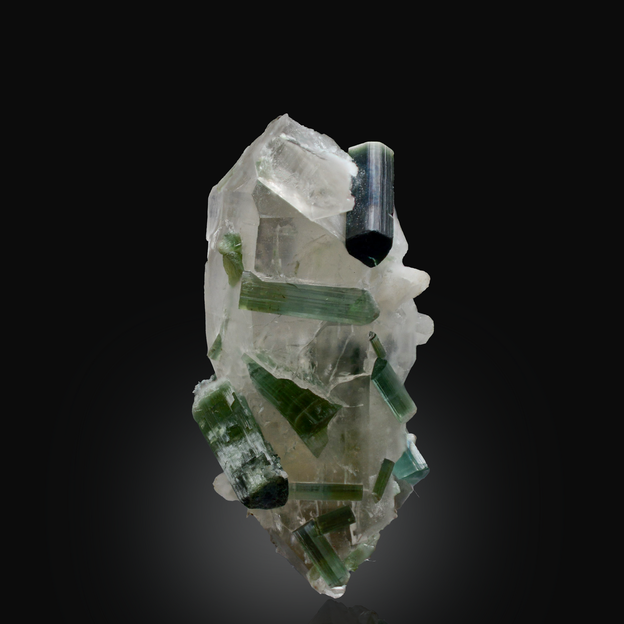 Quartz With Tourmaline