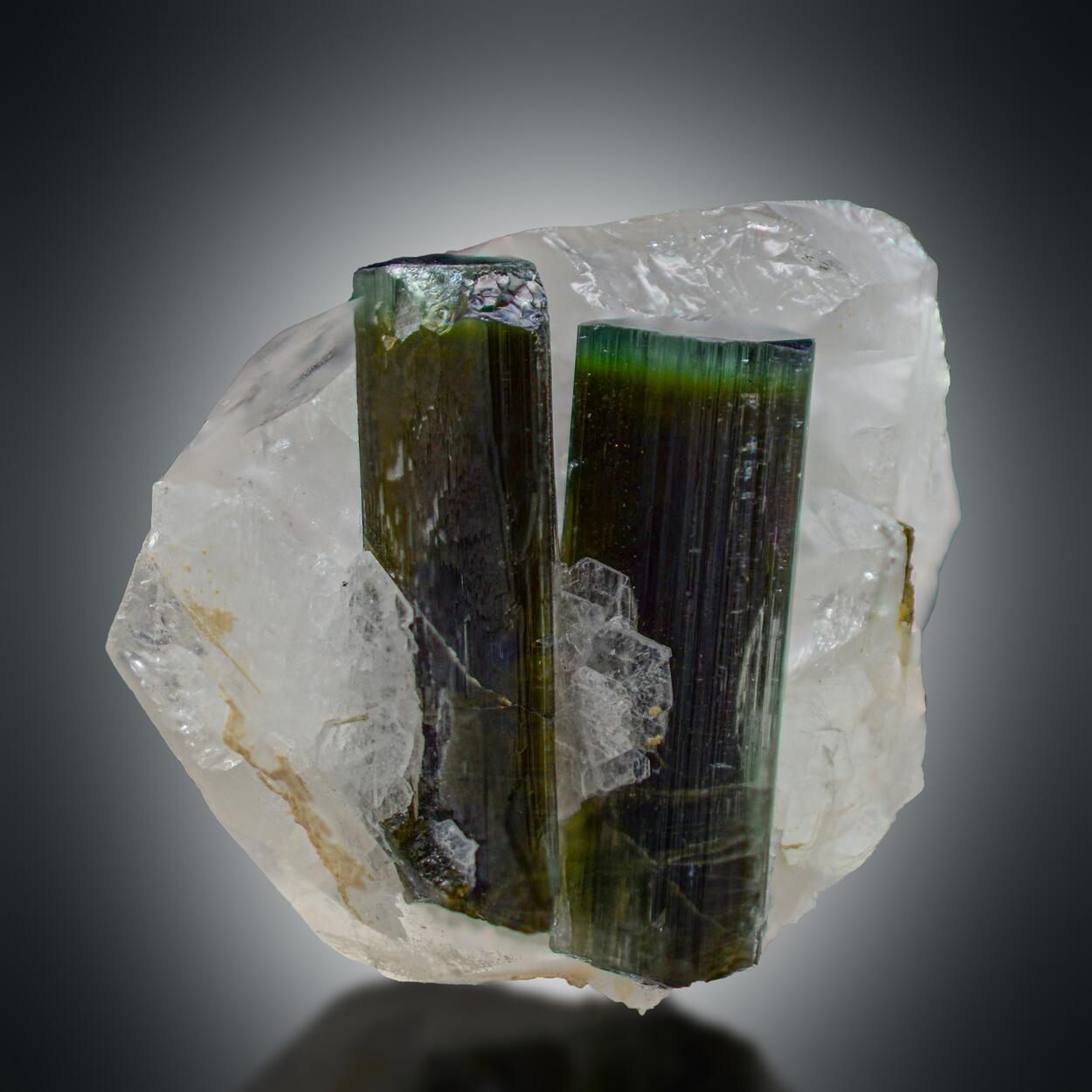 Quartz With Tourmaline
