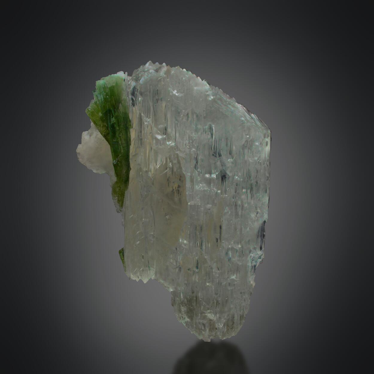 Spodumene Var Kunzite With Tourmaline