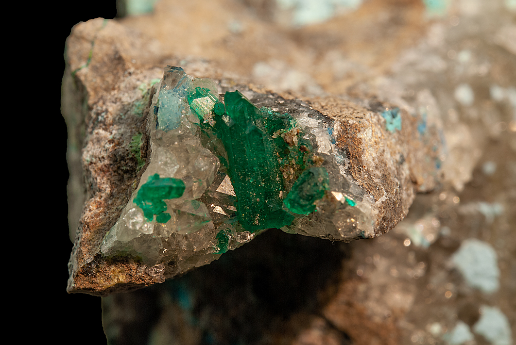 Shattuckite On Quartz