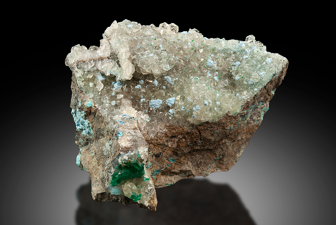 Shattuckite On Quartz