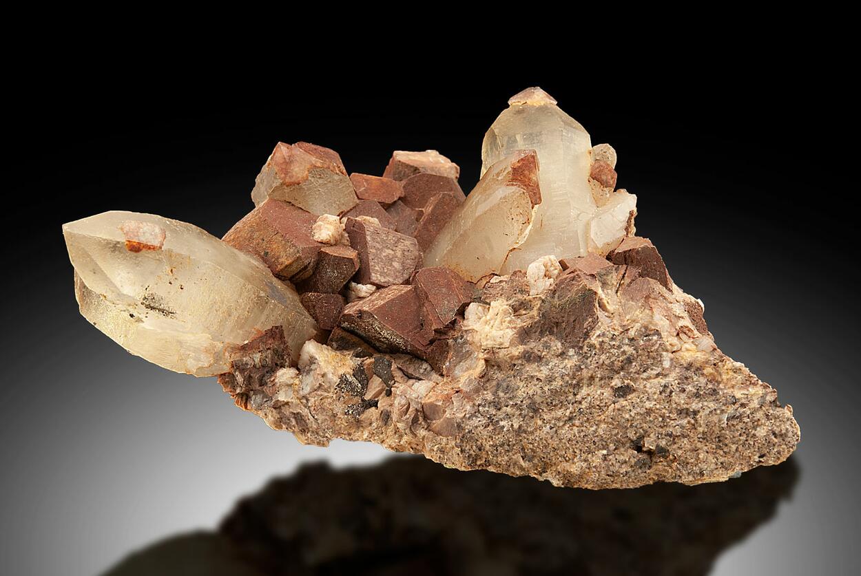 Smoky Quartz On Microcline