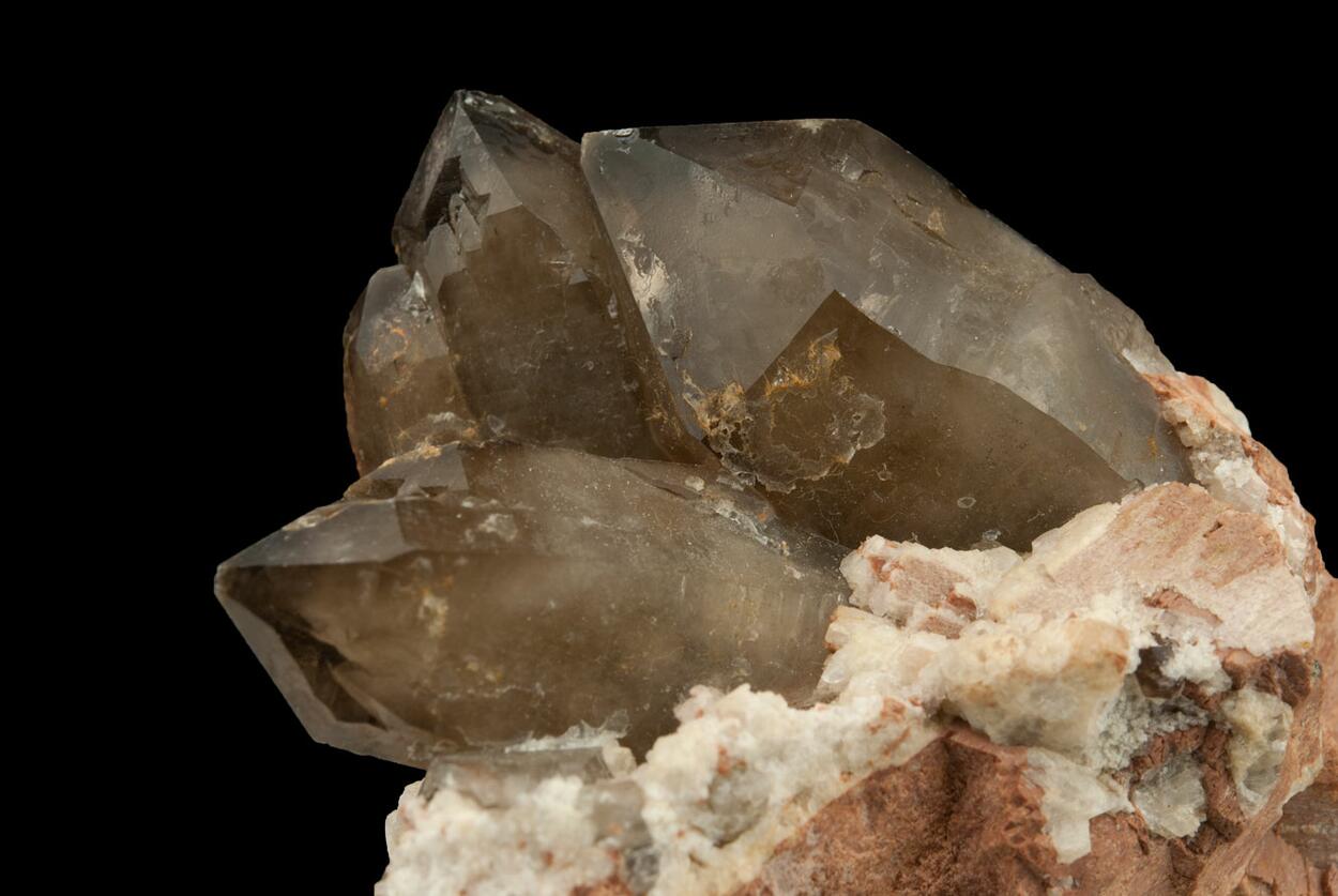 Smoky Quartz On Microcline