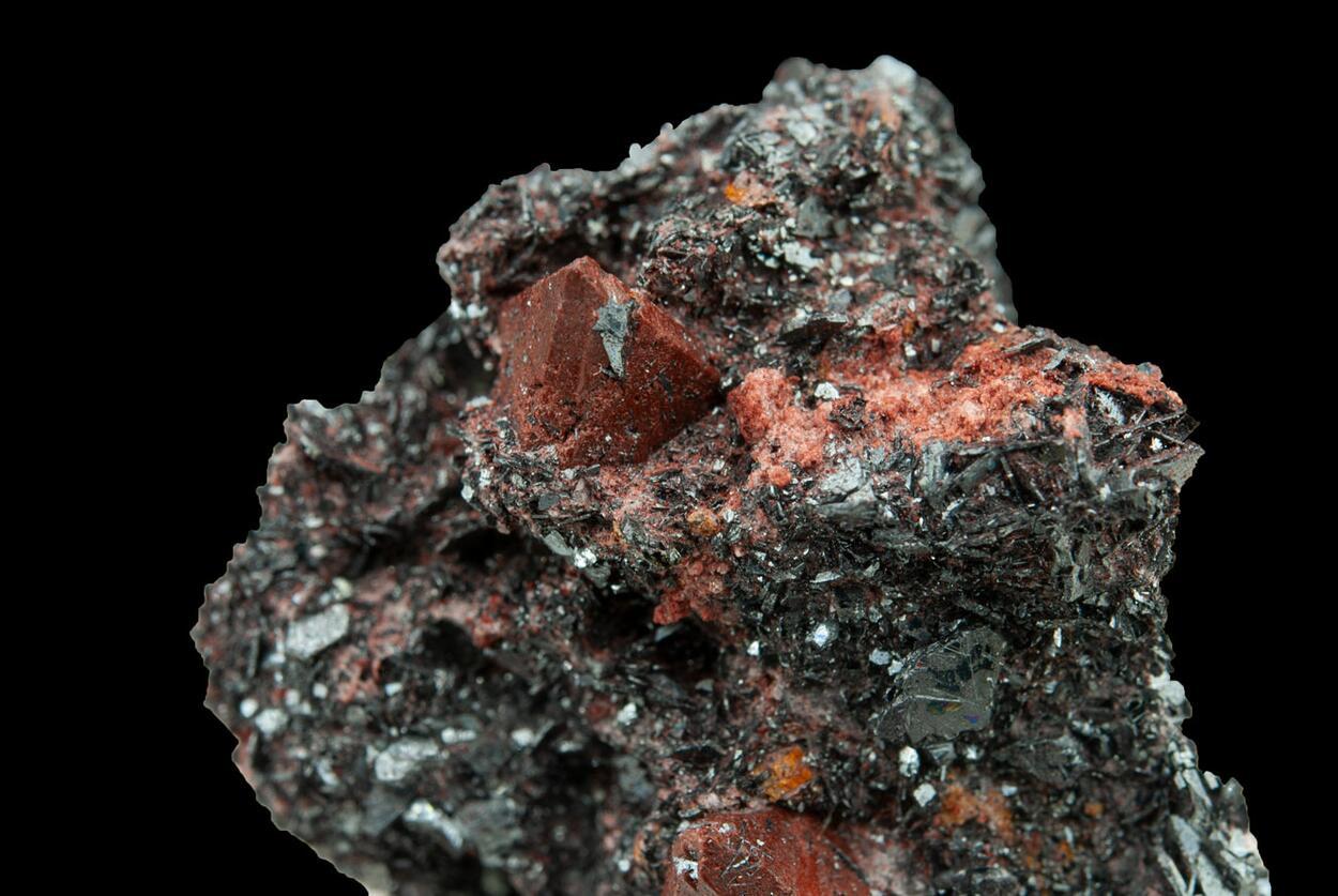 Zunyite On Hematite