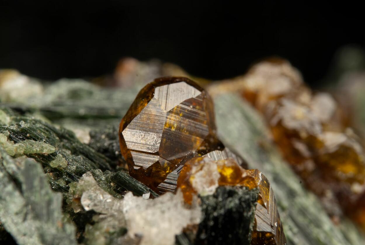 Andradite On Ferro-hornblende