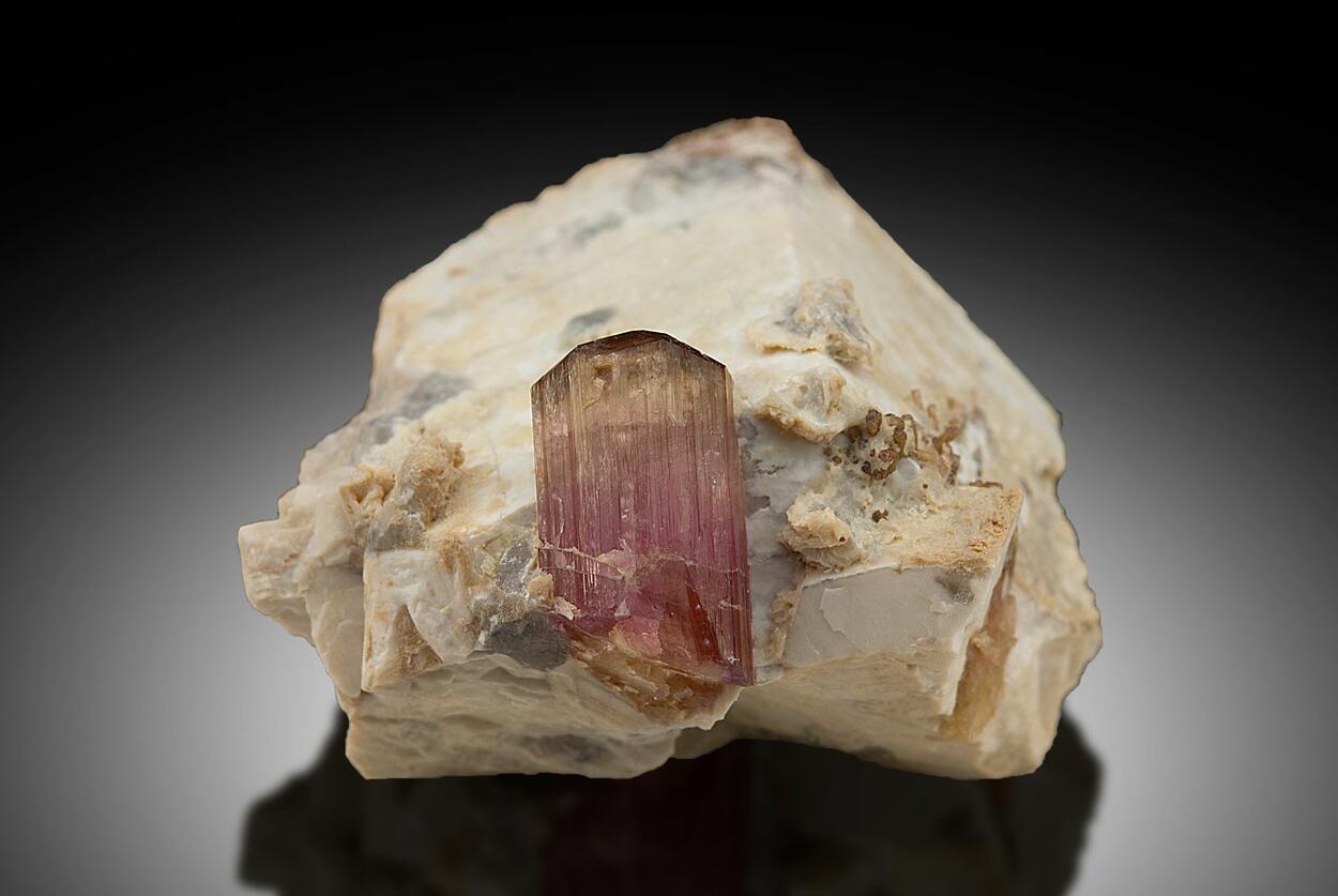 Elbaite On Microcline