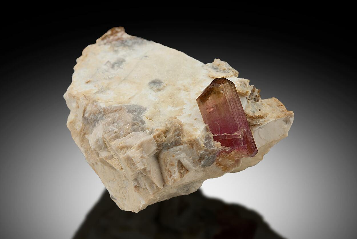 Elbaite On Microcline