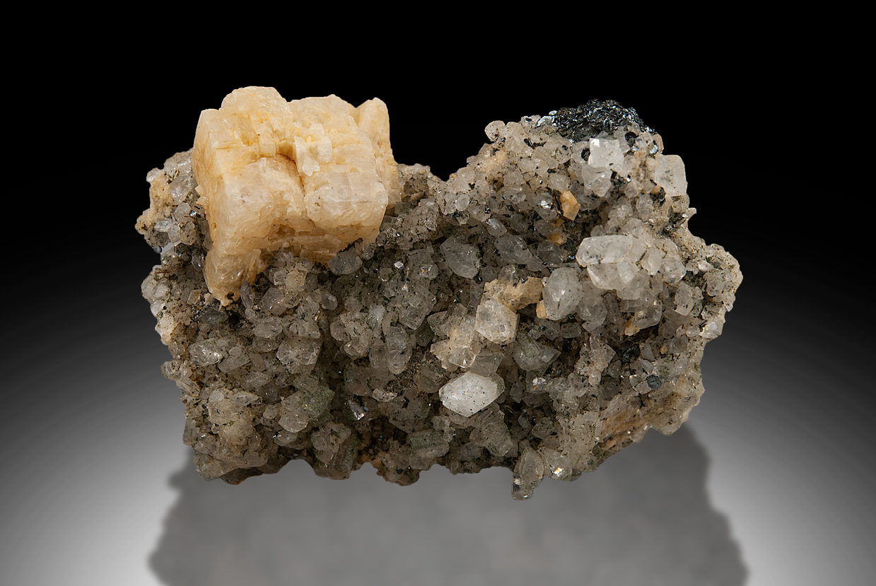 Dolomite & Hematite On Adularia