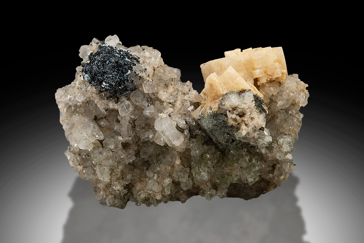 Dolomite & Hematite On Adularia