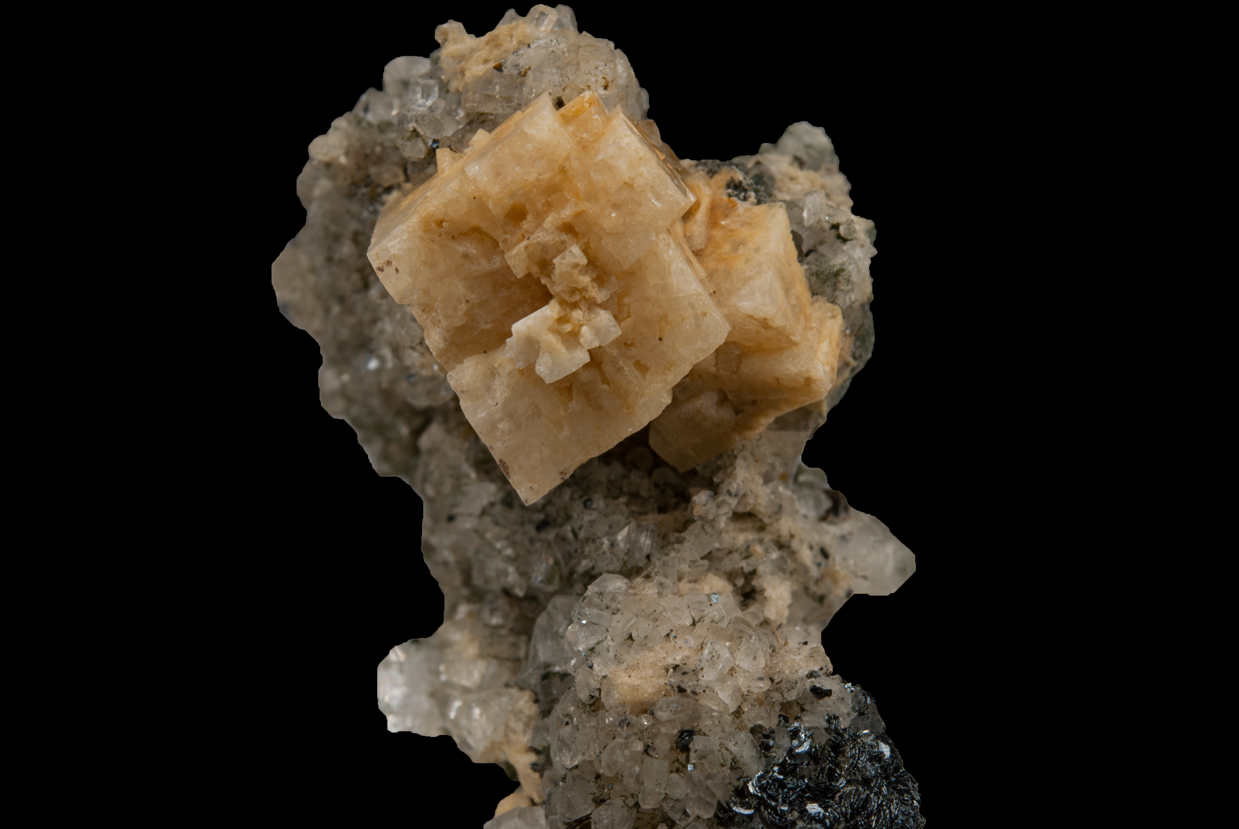 Dolomite & Hematite On Adularia